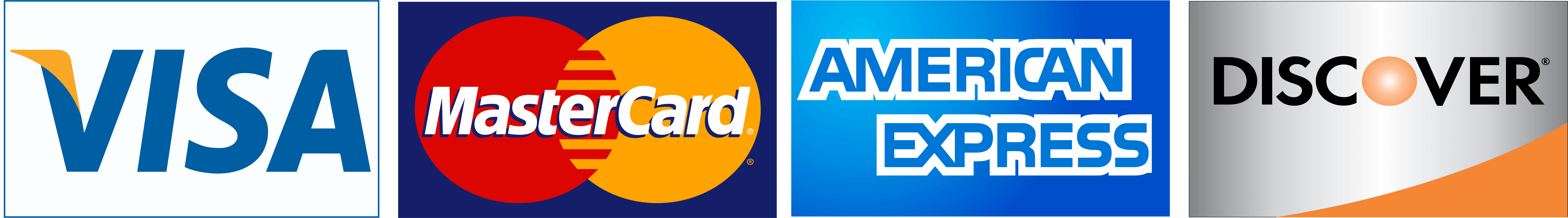 Accepted cards: Visa, MasterCard, AmEx, Discover